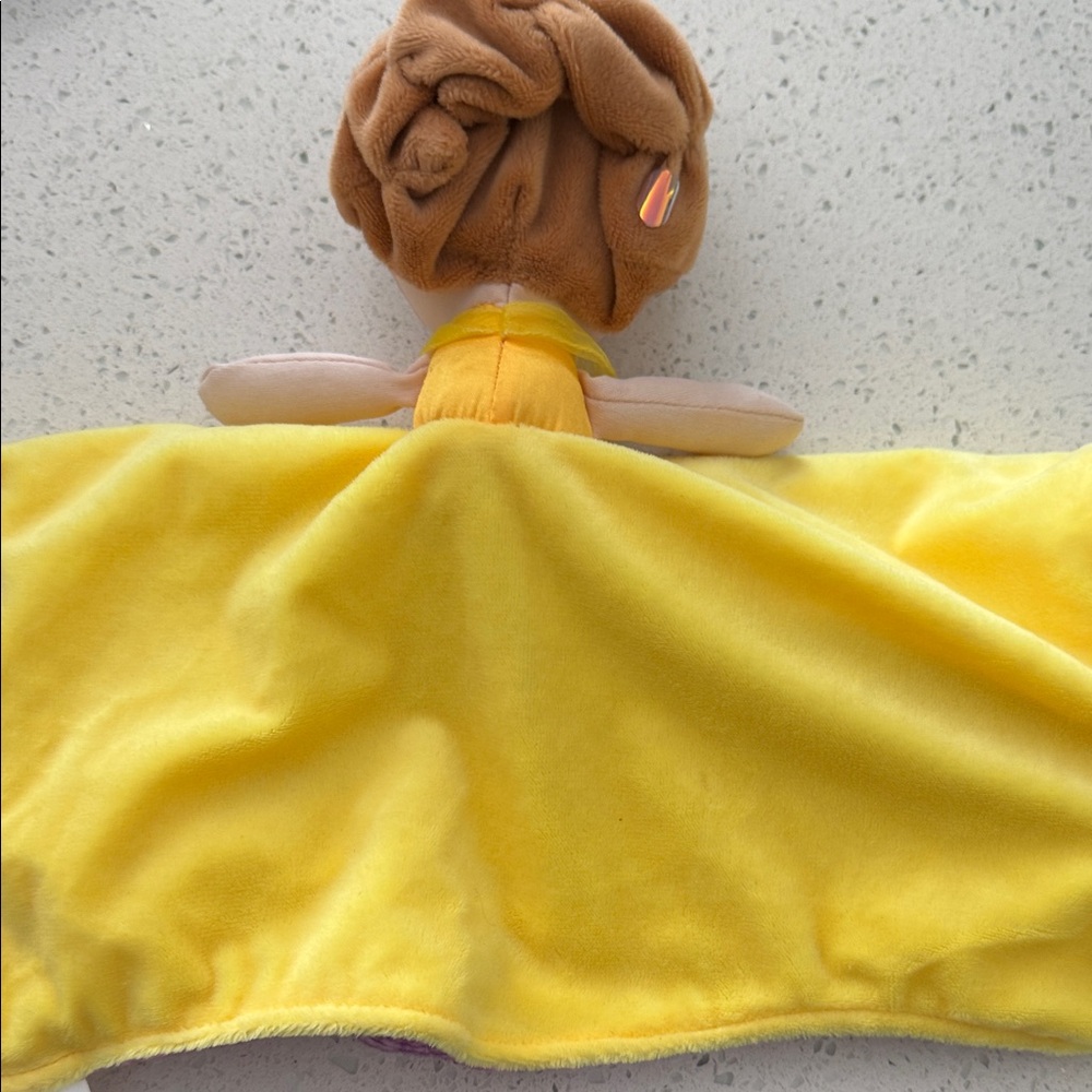 Disney Belle Plush Security Blanket Doll with Yellow and Purple Dress - Picture 5 of 7